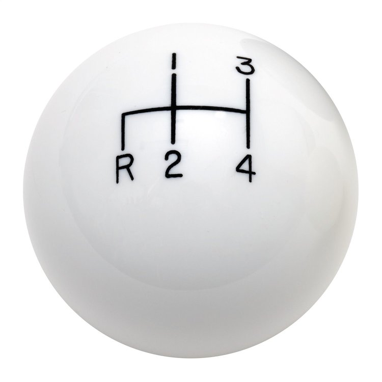 White Shifter Knob 2" Diameter