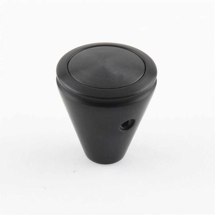 SK-6935 Auto Transmission Shifter Knob, For Lokar Shifters Only, Plain Button, Billet Aluminum, Lokar HiTech, Black