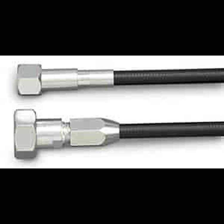 U-Cut-to-Fit Speedometer Cable Kit Black Rubber Housing