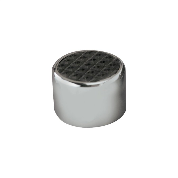 Round Chrome Steel Dimmer Cover, Rubber Insert