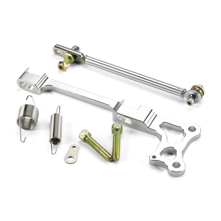 TCB-40DQ1 Billet Aluminum Edelbrock Carb Bracket & Springs Dual 4 Barrel Carburetors