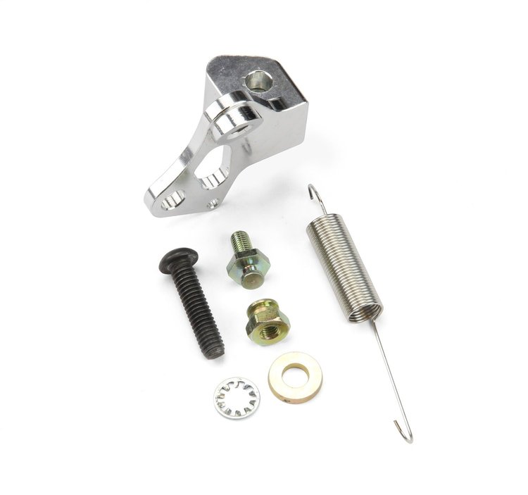 TCB-40PF4L Throttle Cable And Kickdown Cable Bracket, Fits w/Edelbrock Pro-Flo 4 w/4150 Throttle Body, Brite