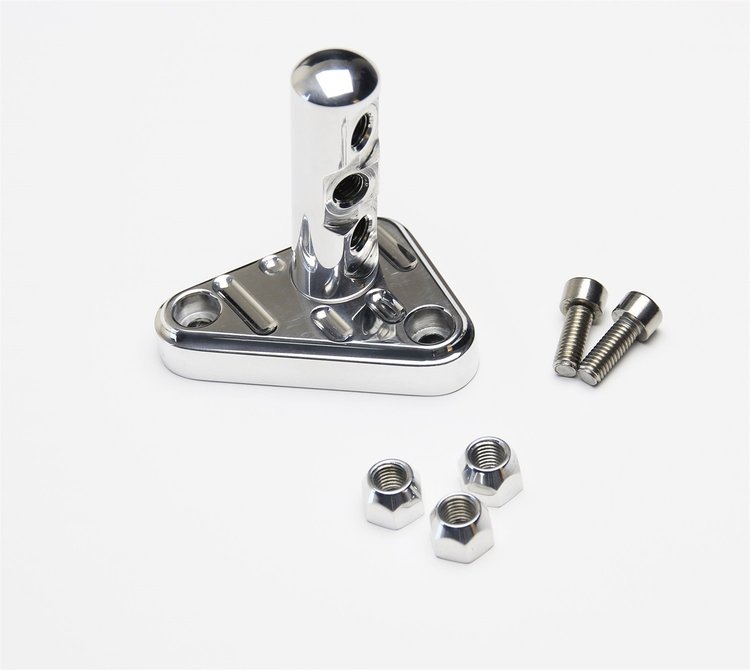 TCB-40TP3P Polished Tuned-Port Billet Aluminum Bracket Triple Stud