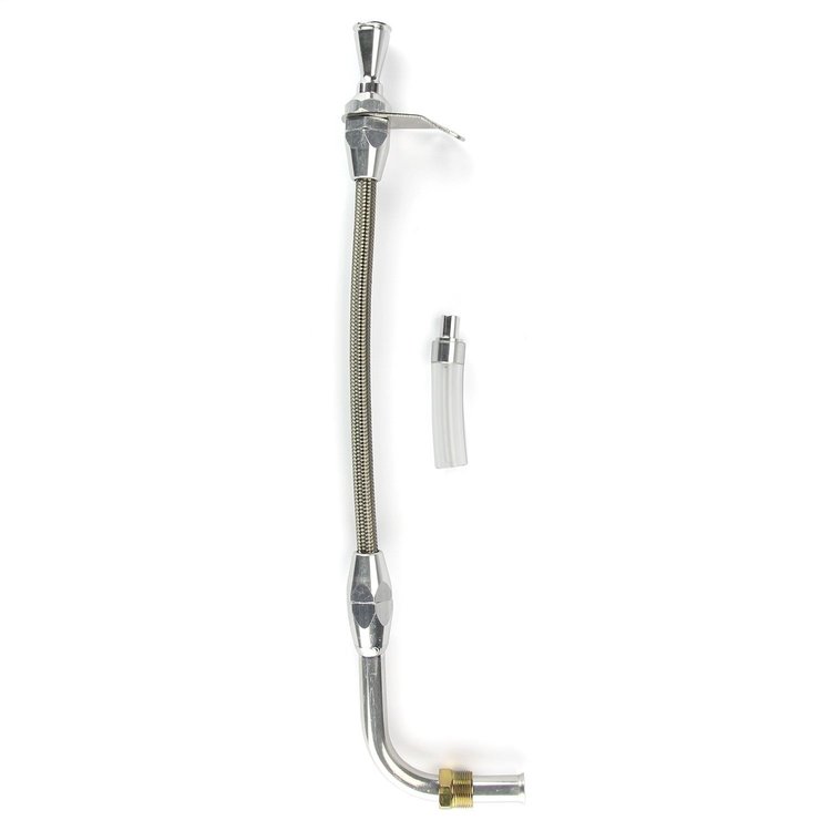 TD-30C4TMPAN Hi-Tech Flexible Braided Stainless Transmission Dipstick Ford C-4 Pan Fill (Screw-In type)