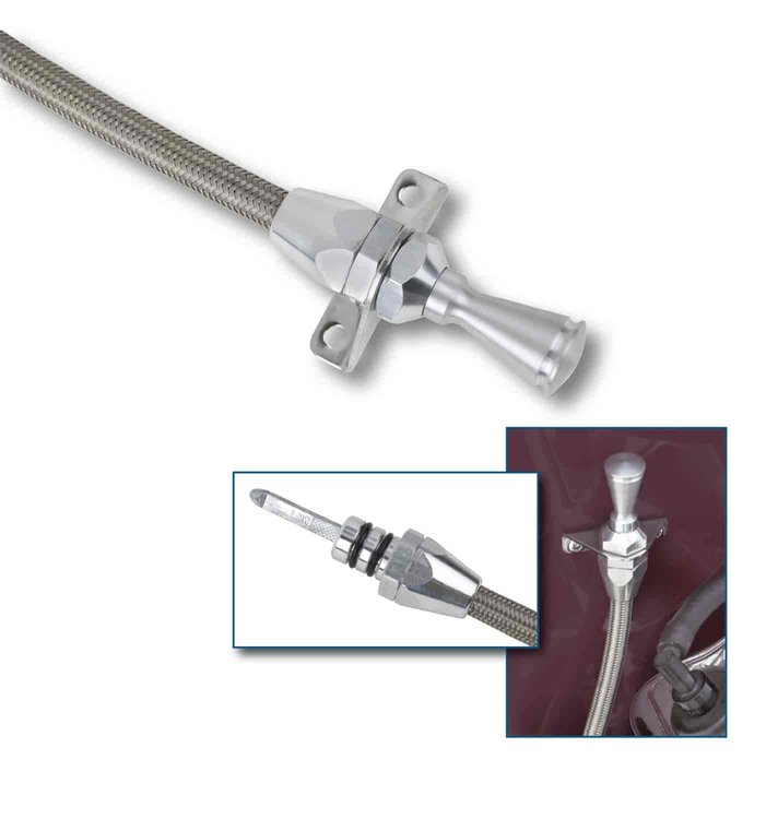 TD-3350400FM48 Hi-Tech Flexible Braided Stainless Transmission Dipstick GM TH-350/400