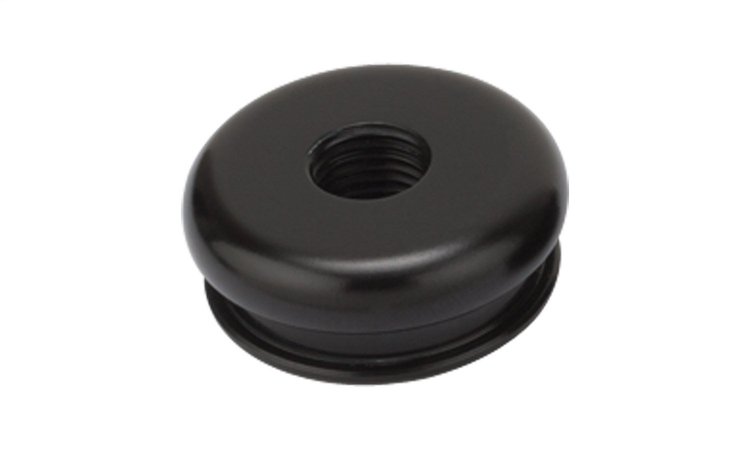 Black Billet Aluminum Threaded Boot Bezel 3/8"-16 Thread