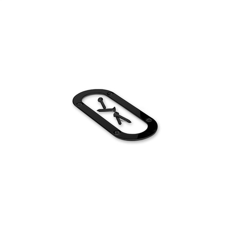 X70-SHR Hand Brake Boot Ring, 2.5 in. x 6.25 in. Outer/1.5 in. x 5.25 in. Inner, Black Stainless Steel
