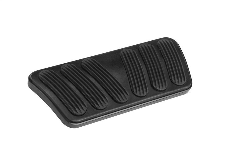 XBAG-6175 Brake Pedal Pad, Curved, w/Rubber Insert, Billet Aluminum, Black Finish