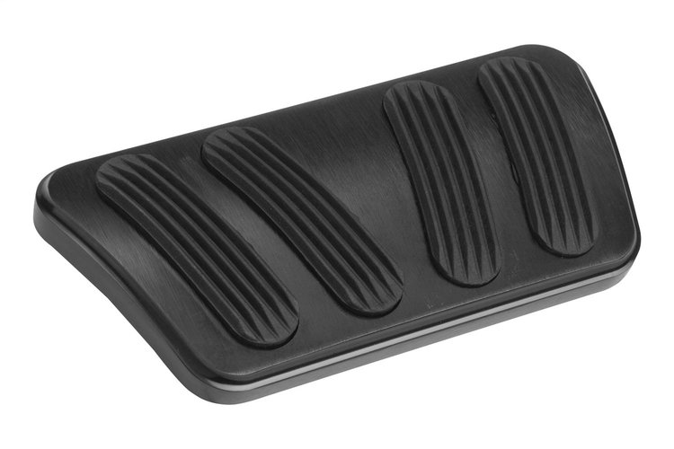 XBAG-6176 Brake Pedal Pad, Midnight Series Black, Curved, w/Rubber Insert, Billet Aluminum