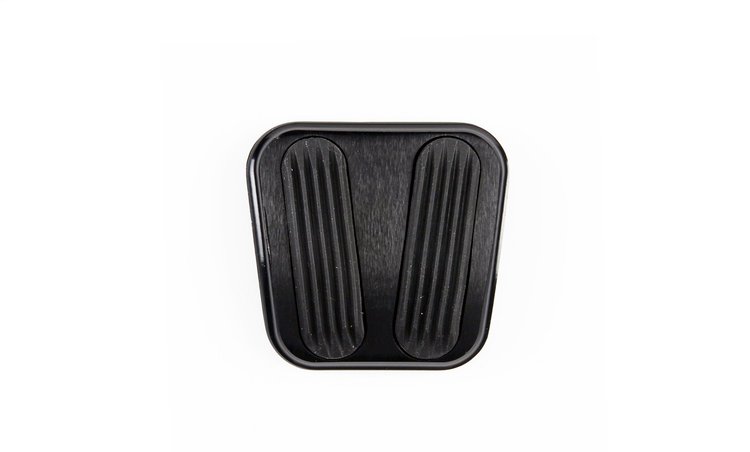 XBAG-6193 Emergency Brake Pedal Pad, Billet Aluminum, Ball Milled, Black Finish