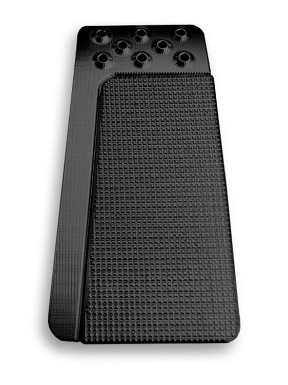 XBAG-6195 Throttle Pedal Pad, Goolsby Edge Edition, w/Rubber Inserts, Billet Aluminum, Black Finish