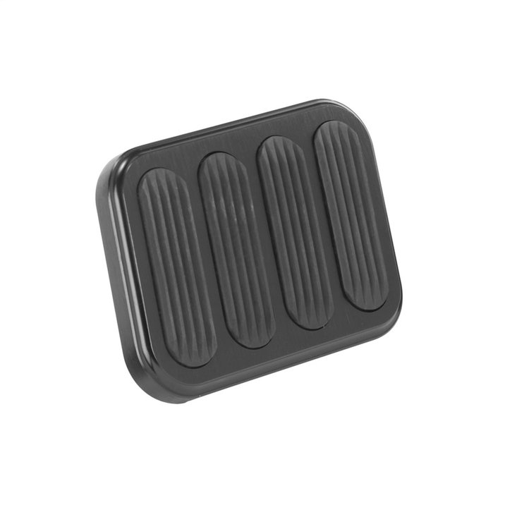 XBFG-6013 Brake Pedal Pad, Midnight Series Black, XL, 3.75 in. x 2.75 in., w/Rubber Insert, Billet Aluminum