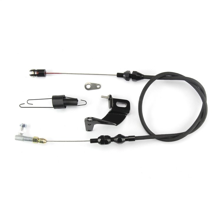XDP-1000U Duo-Pak Kit, Incl. Black Throttle Cable/Carburetor Bracket/Return Spring, Black Housing, 24 in. Long, Black Finish