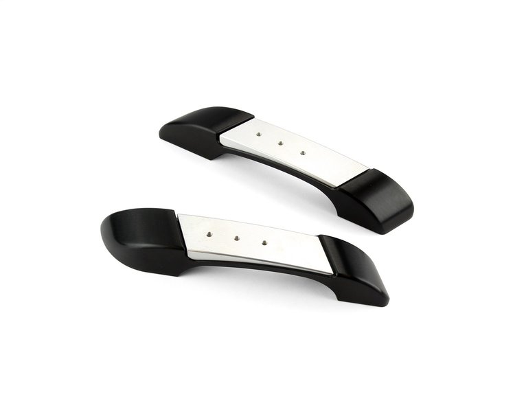 XGSE-2152 Interior Door Pull, Goolsby Edition, Upholstery Ready Insert, Standard Size, Billet Aluminum, Pair, Black Finish