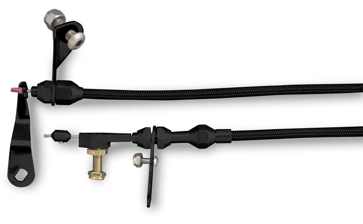 XKD-20C6HT Ford C6 Transmission Kickdown Cable Kit Black Anodized Aluminum Fittings and Ferrule