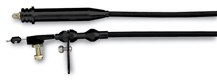 XKD-2700HT GM TH700-R4 Stainless Steel Kickdown Cable Kit Black Anodized Aluminum Fittings and Ferrule