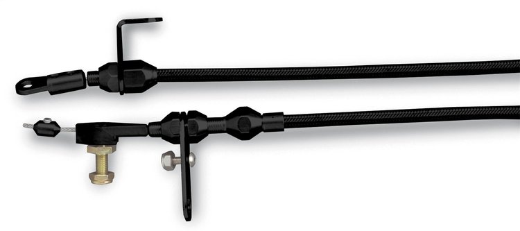 XKD-2FMXHT Hi-Tech Kickdown Kit, U-Cut-To-Fit, Incl. Aluminum Fittings w/Ferrule/Instructions, Black Housing, Black Finish