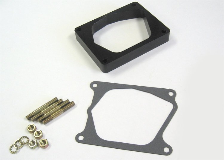 Edelbrock Pro-Flow Injection Spacer Only Midnight Series, Black Finish