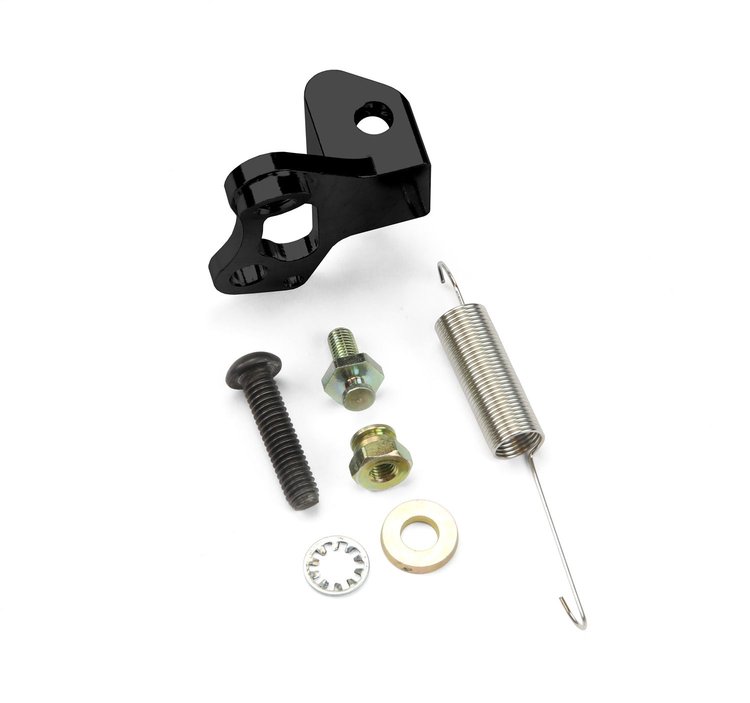 XTCB-40PF4E Throttle Cable And Kickdown Cable Bracket, Fits w/Edelbrock Pro-Flo 4 w/3878 Throttle Body, Black