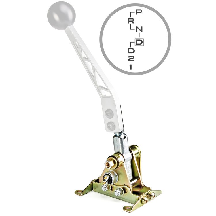 GS700T Gated Automatic Shifter, For GM 700R4, w/2 Bolt Spud No Lever Or Knob, Incl. Brackets/Neutral Saftey Switch/ Hardware