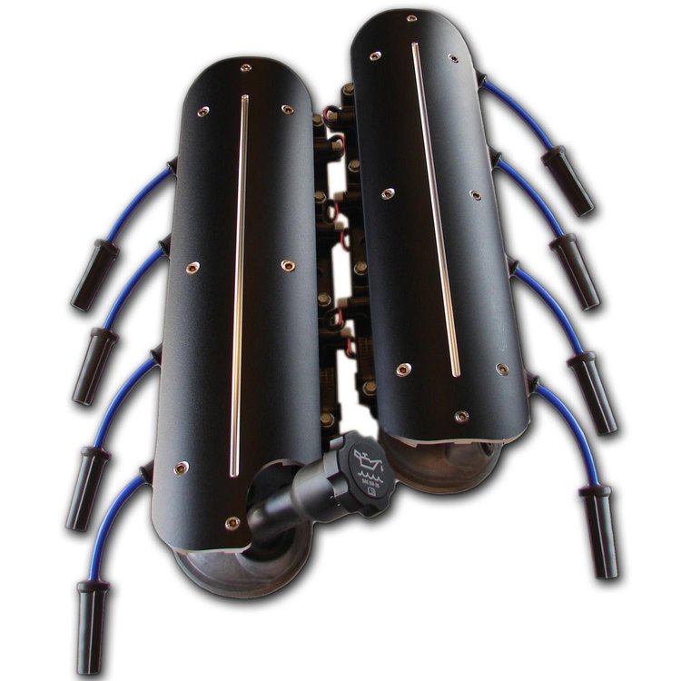 LSC-02-B Coil Cover, 6063-t6 Aluminum, Black Finish, w/o Oil Fill Cut Out, Call For Details, For LS Crate Engines, Except LS9