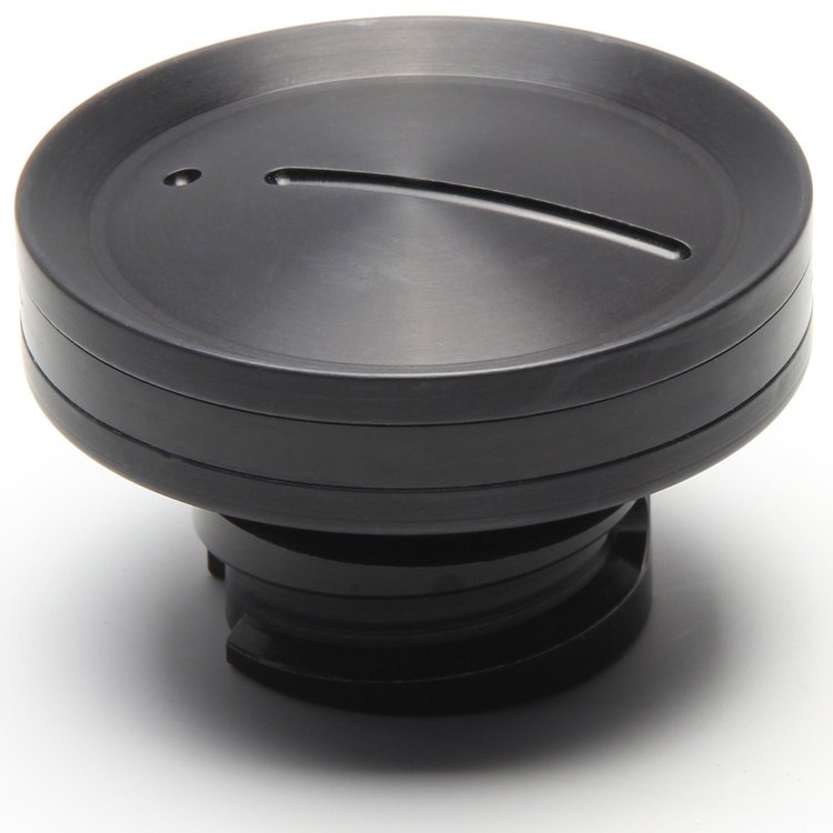 LSO-03-B LS Engine Oil Cap, Modern, Billet Aluminum, Black Finish