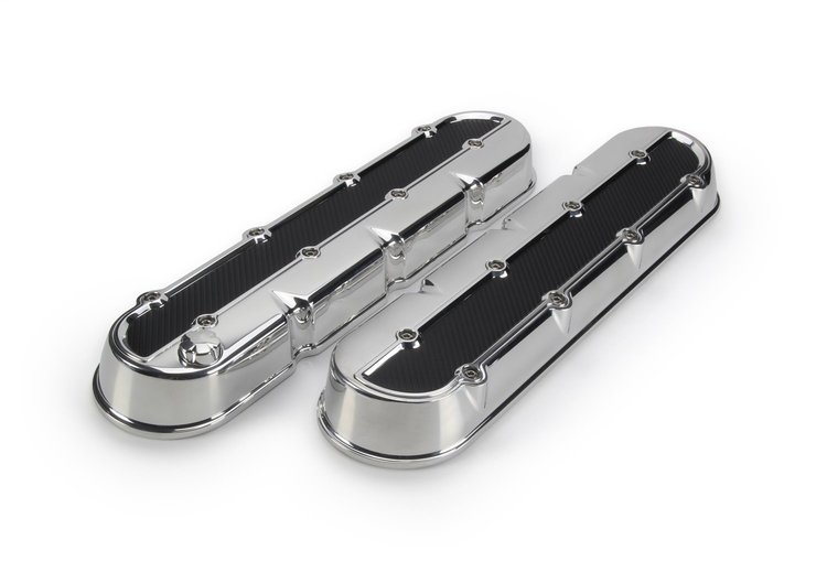 LSV-01-P LS Valve Cover, w/ CF Insert, Pair, Polished
