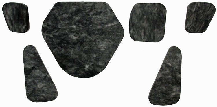 1968-70 E BODY HOOD INSULATION 6PCS