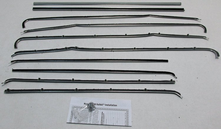 Window Felt Kit Fits 1955-1957 Chevy 2-Door Sedan (Except Belair)