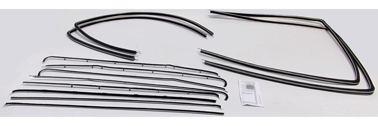 1955-57 2 DOOR SEDAN NO VENT WINDOW DELUXE WINDOW WEATHERSTRIP KIT