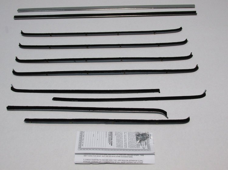 1955-57 4 DOOR WAGON EXCEPT BELAIR FELTKIT AND DIVISION BARS