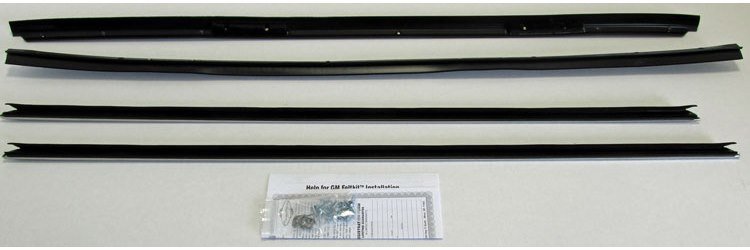 1974-76 CADILLAC COUPE DEVILLE 2 DOOR HARD TOP WITH FIXED QUARTER WINDOW FELTKIT 4 PC