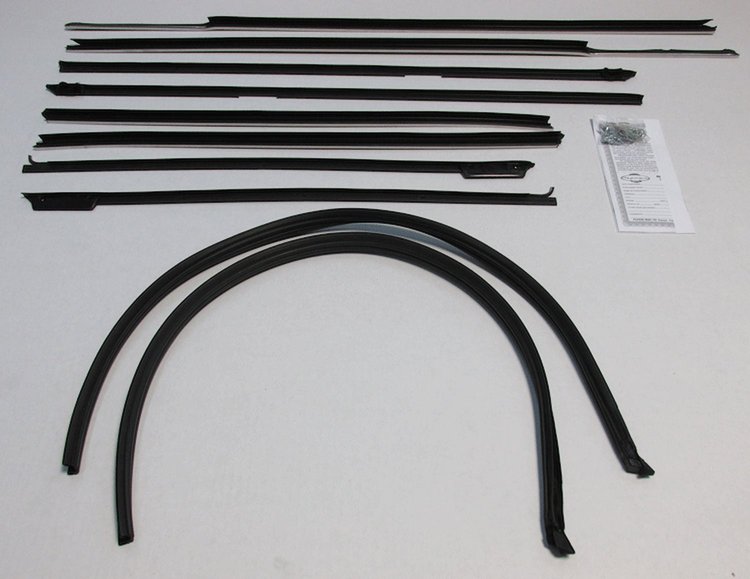 1966 SUPERKIT IMPALA 2 DR HARDTOP AUTHENTIC FELTKIT / GLASS RUN SET