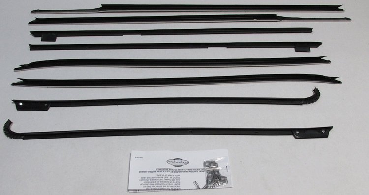 1967 SUPERKIT- IMPALA 2 DR HARDTOP AUTHENTIC FELTKIT / GLASS RUN SET