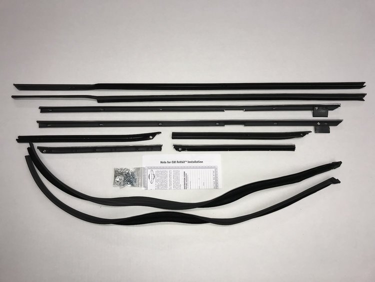 1967 SUPERKIT- CAPRICE 2 DR HARDTOP AUTHENTIC FELTKIT / GLASS RUN SET