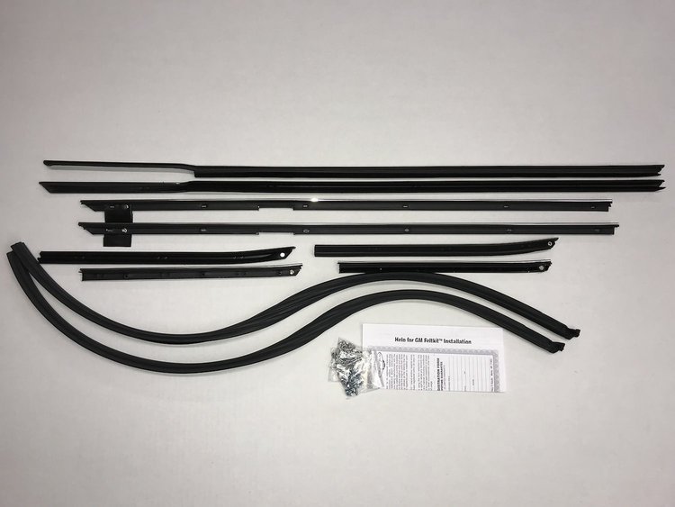 1968 SUPERKIT- IMPALA CUSTOM HARDTOP AUTHENTIC FELTKIT / GLASS RUN SET