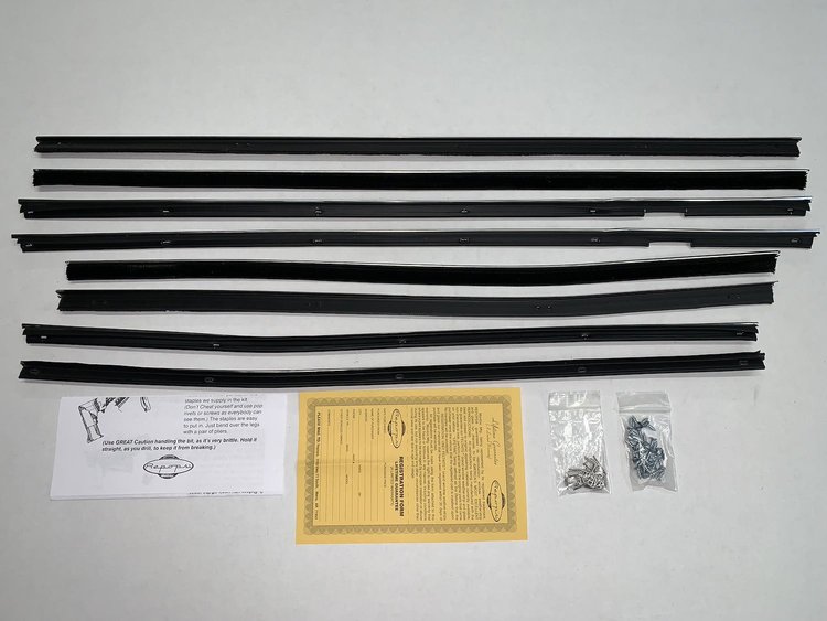 1967-68 BELAIR / BISCAYNE 4 DOOR SEDAN AUTHENTIC STYLE FELT KIT 8 PCS