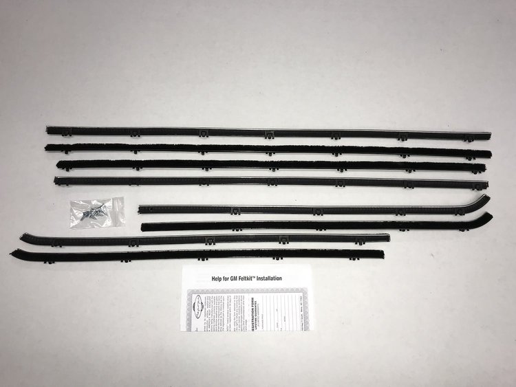 1965-70 CORVAIR 2 DOOR HARDTOP STAINLESS AUTHENTIC FELTKIT 8 PC
