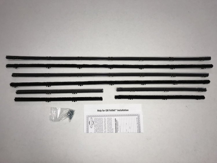 1965-69 CORVAIR CONVERTIBLE STAINLESS AUTHENTIC FELTKIT 8 PC