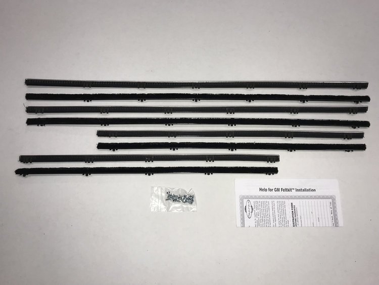 1965-69 CORVAIR 4 DOOR SEDAN STAINLESS AUTHENTIC FELTKIT 8 PC
