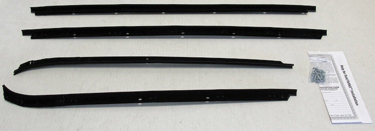 1975-78 FULL SIZE WAGON DOOR OUTERS ONLY AUTHENTIC STYLE FELTKIT