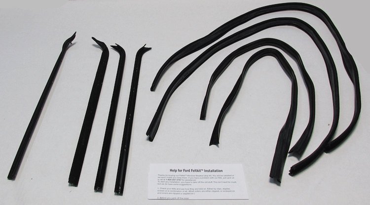 1973-79 FORD PICKUP TRUCK SUPER KIT INCLUDES FELTKIT DIVISION BARS / UPPER CHANNELS