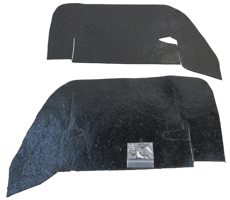 61 CHEVROLET A-ARM DUST SHIELDS 1-PAIR W MOUNTING STAPLES