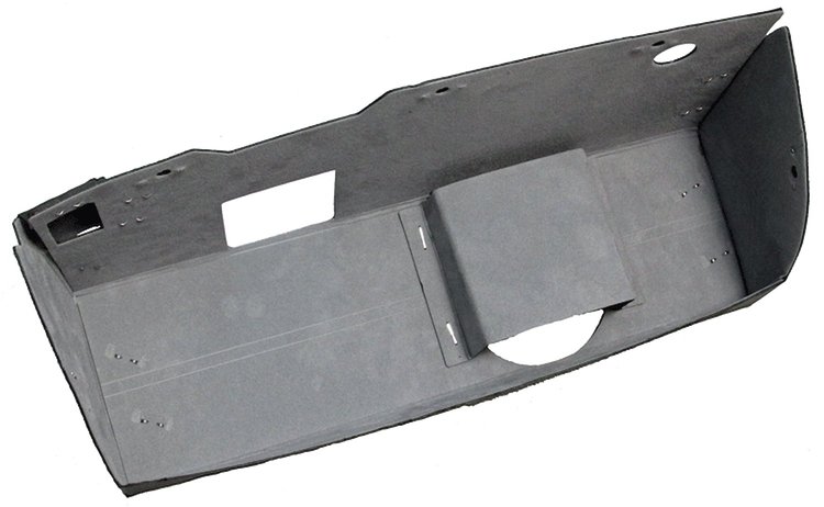 63-64 GLOVE BOX LINER WITH DEALER INSTALLED AIR CONDITIONER