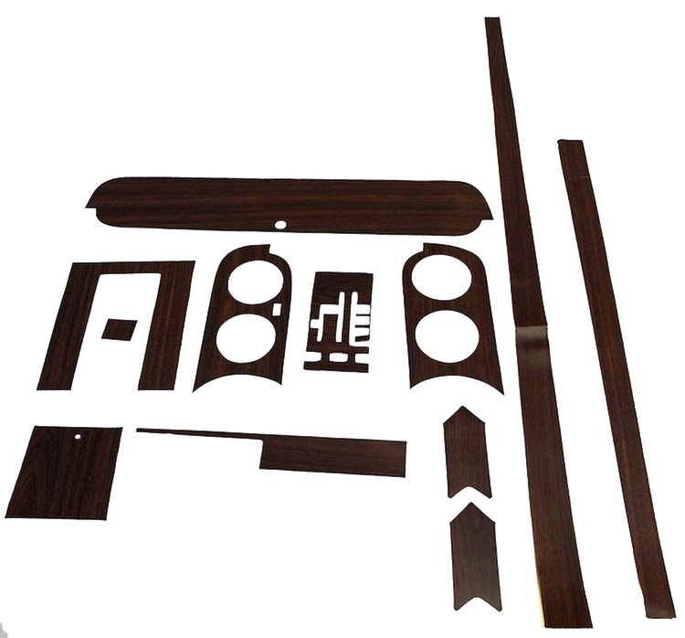 65-66 CONSOLE AND DOOR HANDLE WOODGRAIN KIT COMPLETE