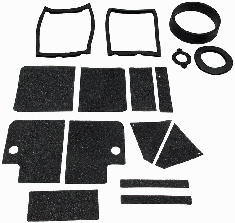 65-66 MUSTANG HEATER GASKET SET INCLUDES ILLUSTRATION COMPLETE
