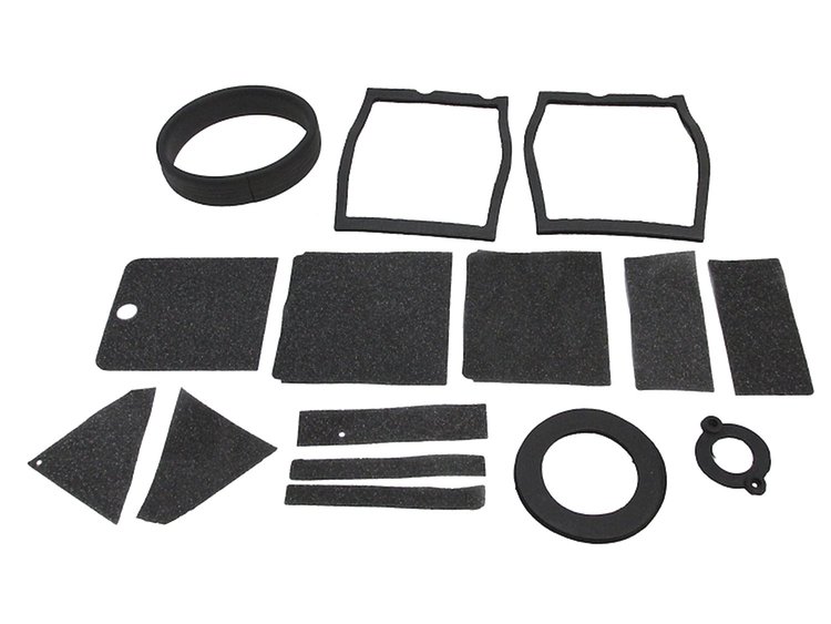67-68 MUSTANG HEATER GASKET SET INCLUDES ILLUSTRATIONS W/O AC