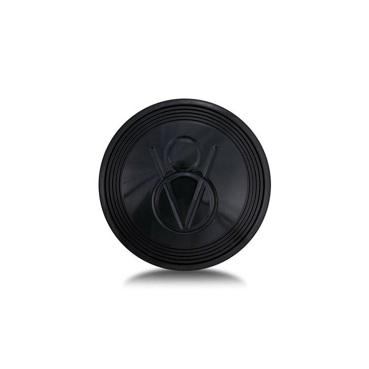 3243 Horn Button, Fits w/Mark 40 Wheel Steering, Billet Aluminum, Single Contact, Domed V-8 Logo, Gloss Black