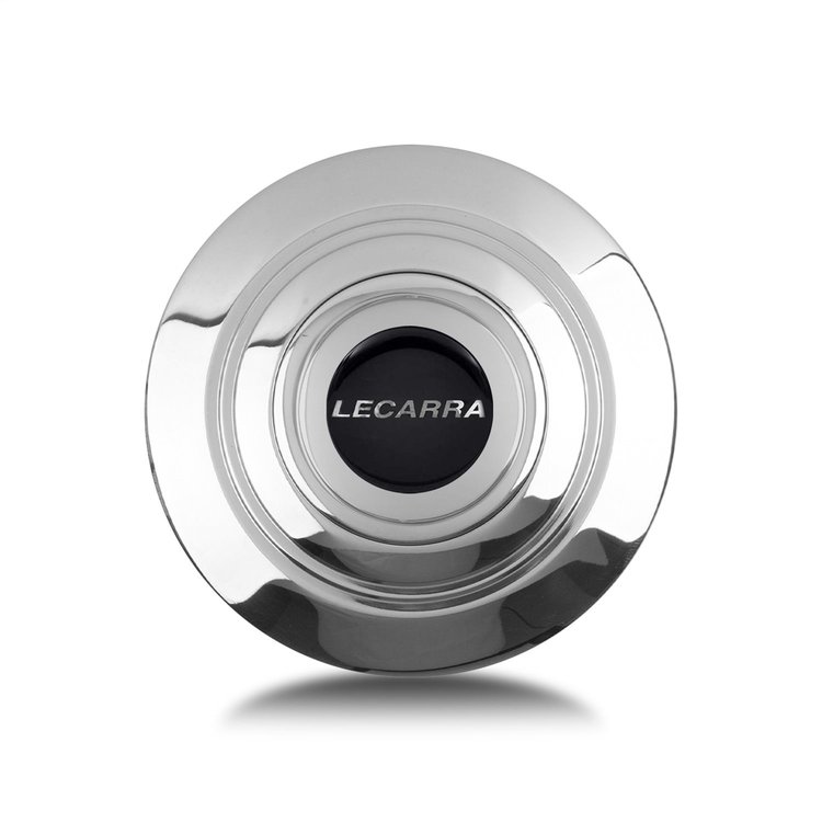 3457 Horn Button, Fits w/MK4/9 Wheel Steering, Billet Aluminum, Single Contact, Domed Logo, Polished