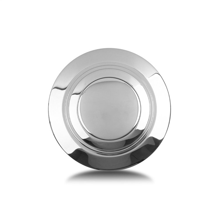 3466 Horn Button, Fits w/Banjo Wheel Steering, Billet Aluminum, Single Contact, Domed Smooth, Polished